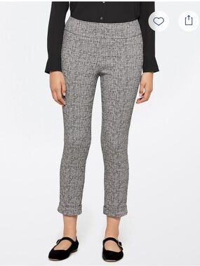 Tribal Black & White Textured Cropped Trousers